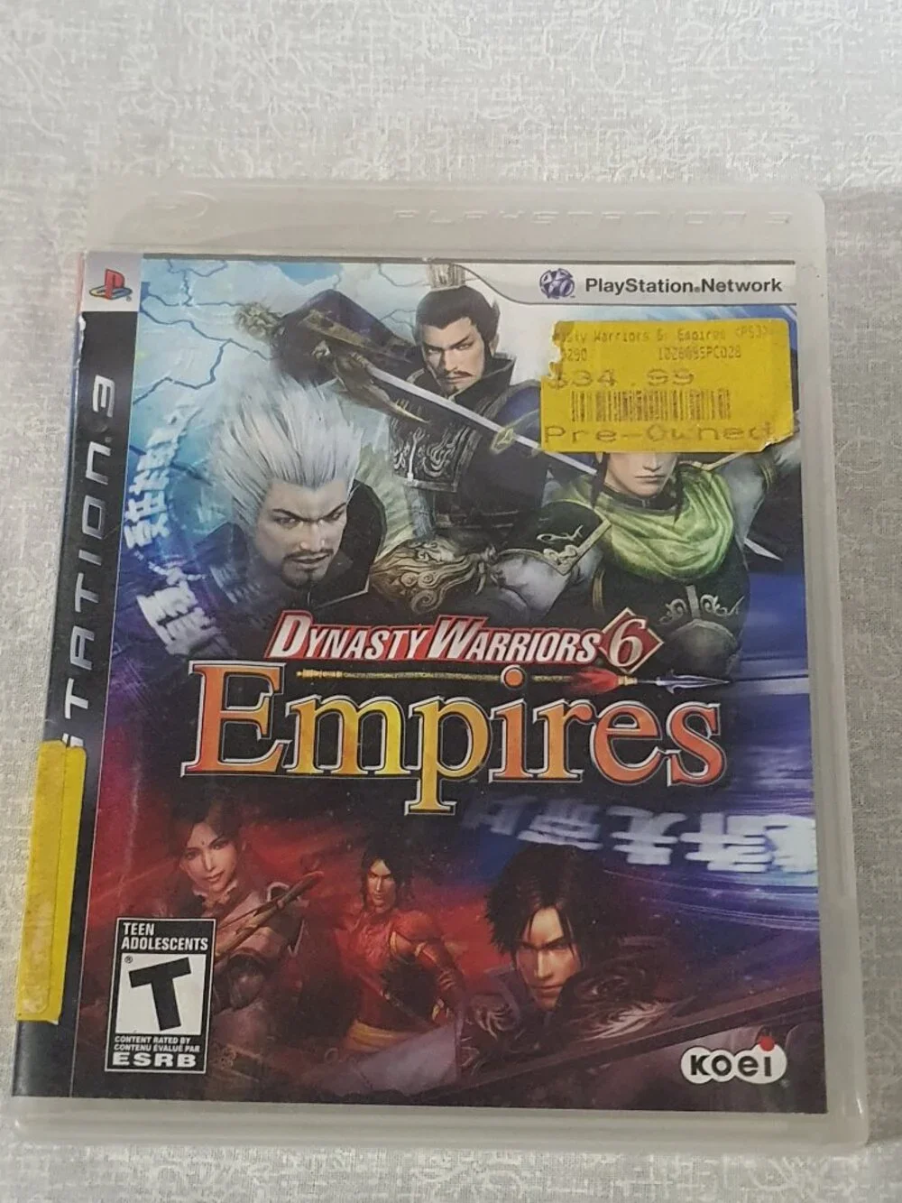 Dynasty Warriors 6: Empires PS3 PlayStation 3 Tested Working